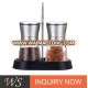 WS-PP06 Salt and Pepper Grinder Set with Matching Stand and Grinder Mill Shaker