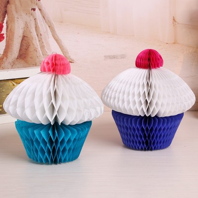 Mini ice cream honeycomb ball decoration for birthday decoration