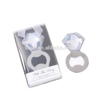 Chinese Factory Wedding Gift Customize Logo Diamond Ring Bottle Opener