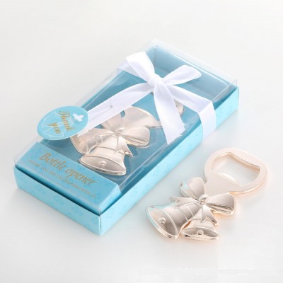 Wedding Favors or Baby Shower Gifts With Elegant Box Boy Baby Bells Bottle Opener