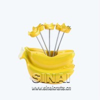 Wedding Favors Tableware Banana Shape Fruit Forks