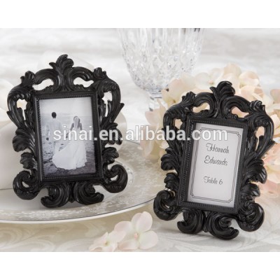 "Black Baroque" Elegant Place Card Holder/Photo Frame for wedding favors