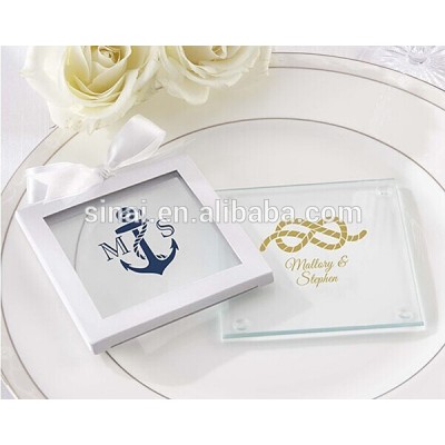 Wedding Gift Table Decoration / Personalized Glass Coaster