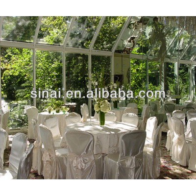 Popular White Satin Chair Cover / Hotel Banquet Chair Cover