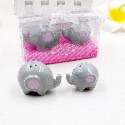 Baby Shower Favors Mommy and Me Elephant Salt and Pepper Shakers