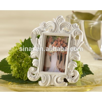 White Baroque- Elegant Place Card Holder/Photo Frame