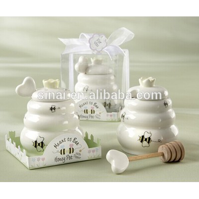 Wedding Gift Ceramic Honey Pot