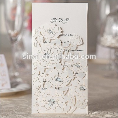 White Vertical Personalized Wedding Invitation Card