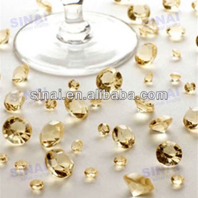 Factory Price Very Shiny Golden Wedding Favors Acrylic Diamond