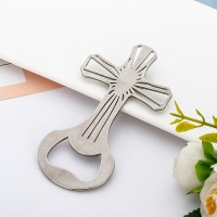 Factory direct sales Wedding Favors Silver Cross Bottle Opener