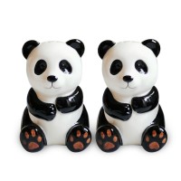 Fancy Panda Ceramic Salt & Pepper Shakers Handpainting Kitchenware Dolomite Panda Salt and Pepper Shakers